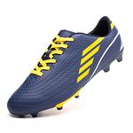 Football Boots Men's Turf Trainers Outdoor Football Shoes Professional Athletics Boy's Sports Sneakers Teenager Training Soccer Shoes Blue