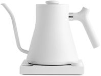 Fellow Stagg EKG Electric Gooseneck Kettle - Pour-Over Coffee and Tea Pot, Stainless Steel, Quick Heating, Matte White, 0.9 Liter