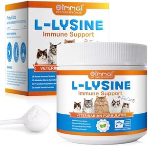 L-Lysine Powder for Cats, 120g Lysine Powder Supports Cats Immune System, Respiratory Health & Visual Function – Lysine Powder Improve Cats Eye Discharge, Pets Health Supplies, Salmon Flavor - 4.23oz