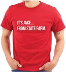 It's Jake Funny Pop Culture Quote Graphic T Shirt Men or Women Red