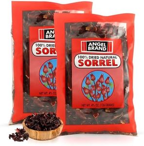 Angel Brand Dried Sorrel Hibiscus Flowers 4.5 oz Pouch Pack of 2 - Discover Rich Flavor & Aroma of Healthful Delights with Hibiscus Tea Loose Leaf - Enjoy Nutritious Beverages to Elevate Health