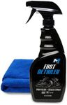 M1 MOTO Fast Detailer Motorcycle Cleaner, Pro Polish Plus Sealer Spray, All-in-One Every Surface Motorcycle Cleaning Kit with Microfiber Cloth, Quick Detailer, 16 FL OZ, M1MOTOFD