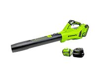 Greenworks 40V 125 Mph - 450 Cfm Cordless Axial Jet Blower, 4.0 Ah Battery and Charger Included 2421202HDVT