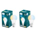 PHILIPS 10-watt LED Bulb | 3 Colors in 1 LED Bulb | Scene Switch Bulb for Home & Decoration | Color: Tunable White, Pack of 2