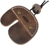 top-rank leather since 2015 Toprank Leather Archery Finger Tabs - Handmade Finger Guard for Shooting Practice Gear, Recurve Bow Fingers Tab (Tan)