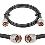 MOOKEERF 3ft KMR240 Coaxial Cable, Low-Loss Coax Extension Cable (50 Ohm) with N Male to Male Adapter RF Antenna Cables, for WiFi//4G/5G/LTE/GPS/RF Radio/Antenna (Not for TV)