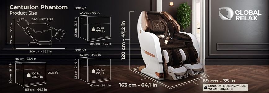 Global Relax Centurion Phantom 8D Massage Chair – Full Body Recliner