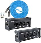 LyxPro 4 Channel 3 Pin Multi Network XLR Cable Breakout M&F to RJ45 Ethercon 300 Feet CAT6 Shielded Ethercon RJ45 for Audio, Sound and Lighting Cable