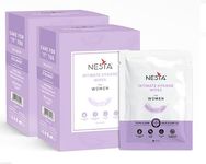 Nesta Intimate Hygiene Wipes For Women, Individually Wrapped, Maintains Intimate Area pH Balance, Alcohol & Paraben Free, No Artificial Fragrance, Pack Of 2 (40 Wipes), 100% Biodegradable