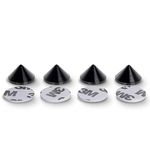 PrecisionGeek - 20mm Black Aluminium Speaker Spikes Cones With Adhesive Pad