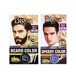 Bigen Beard 101 & Men's Speedy Hair Color 101 (Pack Of 2), Natural Black