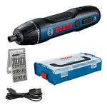 Bosch Professional Bosch GO Cordless Screwdriver (incl. 25-Piece bit Set, USB Charging Cable, L-BOXX Mini) – Amazon Exclusive Set