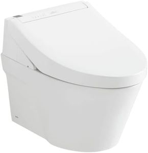 TOTO WASHLET+ AP Wall-Hung Elongated Toilet and WASHLET C5 and DuoFit in-Wall 0.9 and 1.28 GPF Dual-Flush Tank System, Matte Silver - CWT4263084CMFG#MS
