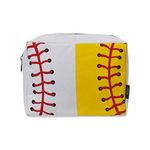 NGIL Women's Large Travel Cosmetic Pouch Bag (Baseball & Softball)