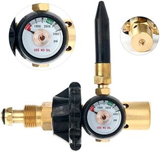 YaeTek Helium Latex Balloon Filler Air Flow Inflator Regulator 0-3000 PSI with Gauge for CGA580 Tank Valve
