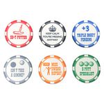 HORRIBLE BALLS Funny Golf Ball Marker Set Poker Chip Edition - Great Novelty Golf Gift For A Bad Putter