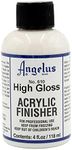 Angelus Leather Articles Shiny Glossy Acrylic Finisher 4 Oz Hi-Gloss W/Additive