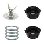 for Oster Blender Replacement Parts Blender Ice Crusher Blade with 2 Jar Base Cap and 4 Rubber O Ring Sealing Ring Gasket,Compatible with Aspas Para Licuadora Oster Osterizer