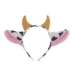 TOYMYTOY Animals Ears Headband Cow Ears and Horn Party Cosplay Hair Hoop Fancy Dress Headwear