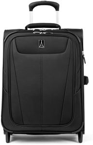 Travelpro Maxlite 5 Softside Expandable Upright 2 Wheel Luggage, Lightweight Suitcase, Men and Women, Black, Carry-on 20-Inch, Maxlite 5 Softside Lightweight Expandable Upright Luggage