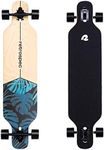 Retrospec Rift Drop-Through Longboard Skateboard Complete Canadian Maple Wood Cruiser w/Drop-Through Trucks for Commuting, Cruising, Carving & Downhill Riding