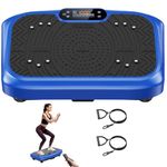 Vibration Plate Exercise Machine,Vibration Plate Machine 199 Adjustable Speed,Vibrating Plate Exercise Machine Automatic Mode P1-P7,Vibration Platform with Bluetooth 450 Lbs Capacity(Sapphire Blue)