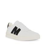 Steve Madden Men's Markouse Sneaker, White/Black, 12.5 UK