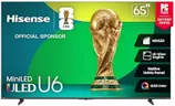 Hisense 65" Class U6 Series Best Value Mini-LED 4K UHD Smart HDR Gaming Fire TV (65U65QF, 2025 Model) - QLED, Native 144Hz, Motion Rate 480, Dolby Vision IQ, Dolby Atmos, Game Mode Pro, Alexa Built In