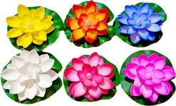 Jamboree!!! Floating Pool Lights,Battery Powered Floating Flowers,Pond Decor,Floating Pool Flower Lights Color-Changing -for Wedding Outdoor Party Decor 6 Pcs