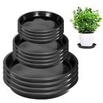 12 Pack Plant Saucer - 6 8 10 Inch Plant Tray Round Plastic Plant Drip Trays for Indoor Outdoor Garden Plants, Collects Flower Pot Drainage and Excess Water