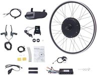 AKaSping 48V 1000W Electric Bicycle Conversion Kit for 28" 29" 700C E-Bike Front Wheel Motor Kit with Display Controller Handle Brushless Gearless Hub Motor Kit (No Battery)