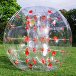 Popsport Inflatable Bumper Ball 5FT Bubble Soccer Ball 0.8mm Eco-Friendly PVC Zorb Ball Human Hamster Ball for Adults and Kids Red Dot