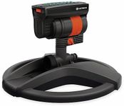 Gardena AquaZoom compact rectangular oscillating sprinkler: Sprinkler for watering areas of 9–216 m², range 3–18 m, spread 3–12 m, built-in filter (18708-20)