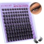 EYDEVRO Cluster Lashes Wispy Individual Eyelashes D Curl Lash Clusters Natural Lash Extension Russian Cluster Lashes (110pcs, 8-16mm, D Curl)