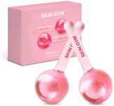 Skin Gym Ice Globe Beauty Balls, Pink Liquid Cryocicles, Cooling Face Roller for Smooth Skin & Enhanced Glow