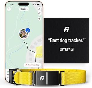 Fi Series 3 Smart Dog Collar - GPS Dog Tracker and Activity & Fitness Monitor, Waterproof, LED Light, Escape Alerts, Nationwide Coverage [Free 6 Month Membership] (Yellow, Large)