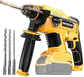 Cordless Rotary Hammer Drill for DeWalt 20V Battery: Brushless 1 Inch SDS Hammer Drill for Concrete - 4 Mode - 2.5 Joules -1500 RPM - with 360° Auxiliary Handle and 4 Drill Bits, Tool Only