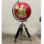 Globe Daddy - 8 inch Tripod Rotating World Globe with Sturdy Arc and Stand for Kids and Students,Xmas Gift, Office globe, Decoration piece, Return Gift and Home décor Globe (Red)