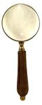 RedSkyTrader Brass Magnifier with Wood Handle, 8' Tall, Great for Reading Maps and Newspapers