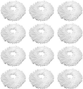LOLA Revolution Microfiber Spin Mop Refill, 12 Pack, Braided Pad, Super Absorbent, Reusable & Machine Washable, Does Not Drip Or Streak