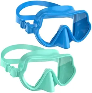 W WSTOO Snorkel Diving Mask,Adults Swim Goggles with Nose Cover,Panoramic Anti Glare HD Tempered Glass,Lens Anti Fog Coating Treatment,Effectively Preventing Fogging