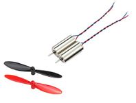 Invento 2Pcs DC 3.7V 0820 8x20mm Micro Coreless Motor With 2Pcs 55mm Propeller High Speed Mini Drones