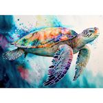 MXJSUA DIY Diamond Painting Kits for Adults Sea Turtle Diamond Art Paint with Round Diamonds Full Drill Gem Art Painting Kit for Home Wall Decor 30x40cm