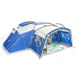 Skandika Nimbus family tent for 12 people, camping tent with sleeper technology, 3 darkened and black sleeping cabins, sewn-in tent floor, waterproof, 5000 mm hydrostatic head, 2.15 m standing height