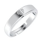 CLARA Pure 925 Sterling Silver Heart Adjustable Ring Gift for Women and Girls