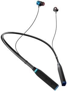 InEar MJ-Beat Bluetooth Wireless Neckband Earphones with Mic – Active Noise Cancellation, 24-Hour Music Playback, Type-C Fast Charging, Magnetic Earbuds, Lightweight Design, HD Sound | Blue