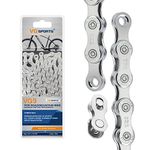 VG SPORTS 6/7/8/9/10/11 Speed Bike Chains,Half Hollow/Full Hollow Lightweight Bicycle Chains for Road Bike/MTB/BMX,Silver/Gold/Titanium/Rainbow 116 Links with Missing Link