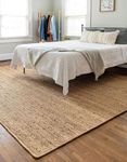 THE HOME TALK Natural Handcrafted Jute Rug - 5X8 FT|Traditional Carpet For Living Room,Kitchen,Entryway,Bedroom,Dining Room|Rustic Bohemian Decor|Durable,Sustainable,Anti-Skid Carpets for Centre Table