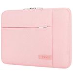 Lacdo Laptop Sleeve Case for 15 inch New MacBook Air M3 A3114/M2 A2941 2024-2023, 15 inch MacBook Pro A1990 A1707, Dell XPS 15 Plus 2022-2020 Accessory Pocket Waterproof Shockproof Computer Bag, Pink