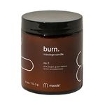Maude Burn No. 2 - Pink Pepper & Gurjun Balsam Scented Skin Softening Jojoba Oil Based Massage Candle - Ultra Hydrating Body Care with Soybean Oil - Paraben Free Body Candle (4 oz)